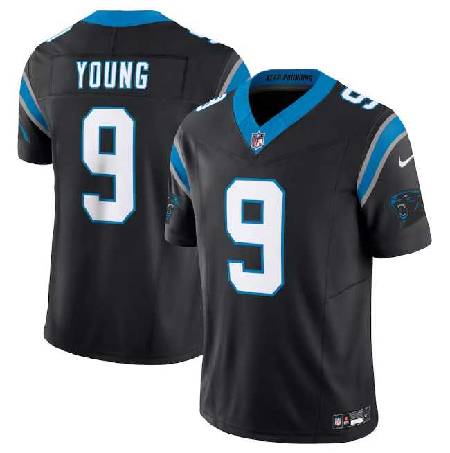 Men & Women & Youth Carolina Panthers #9 Bryce Young Black 2023 F.U.S.E. Vapor Untouchable Stitched Jersey